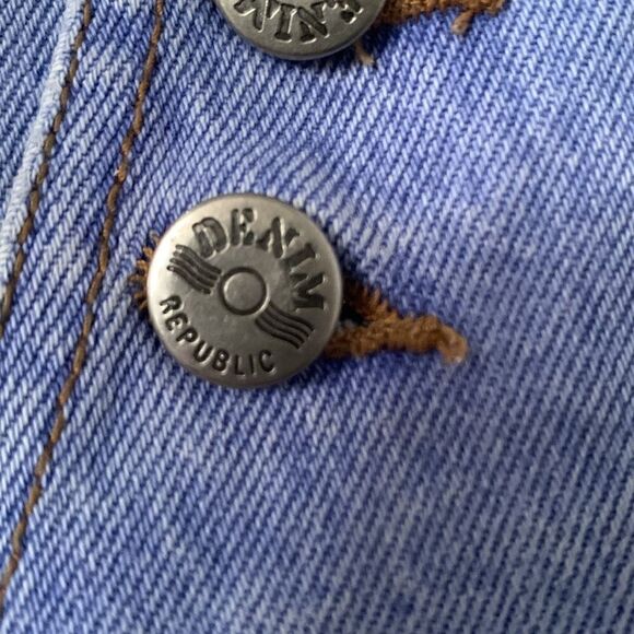 Vintage Denim Republic Cotton Flare High Rise Button Fly Size 13/14 - Picture 7 of 12